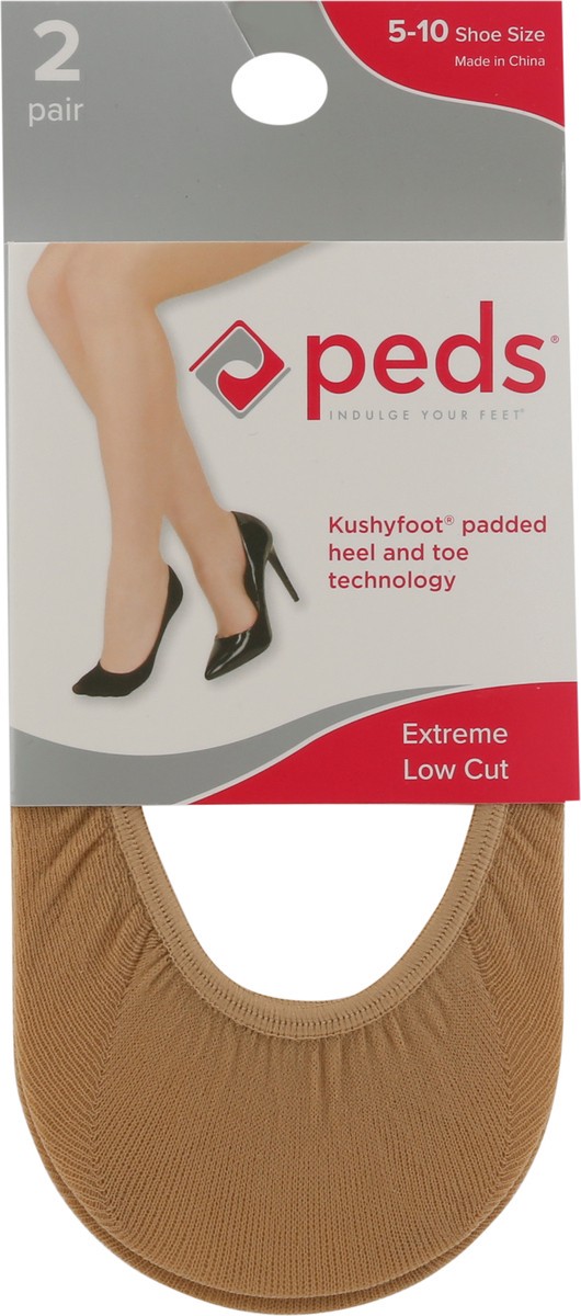 slide 8 of 12, Peds Shoe Size 5-10 Extreme Low Cut Socks 2 ea, 2 ct