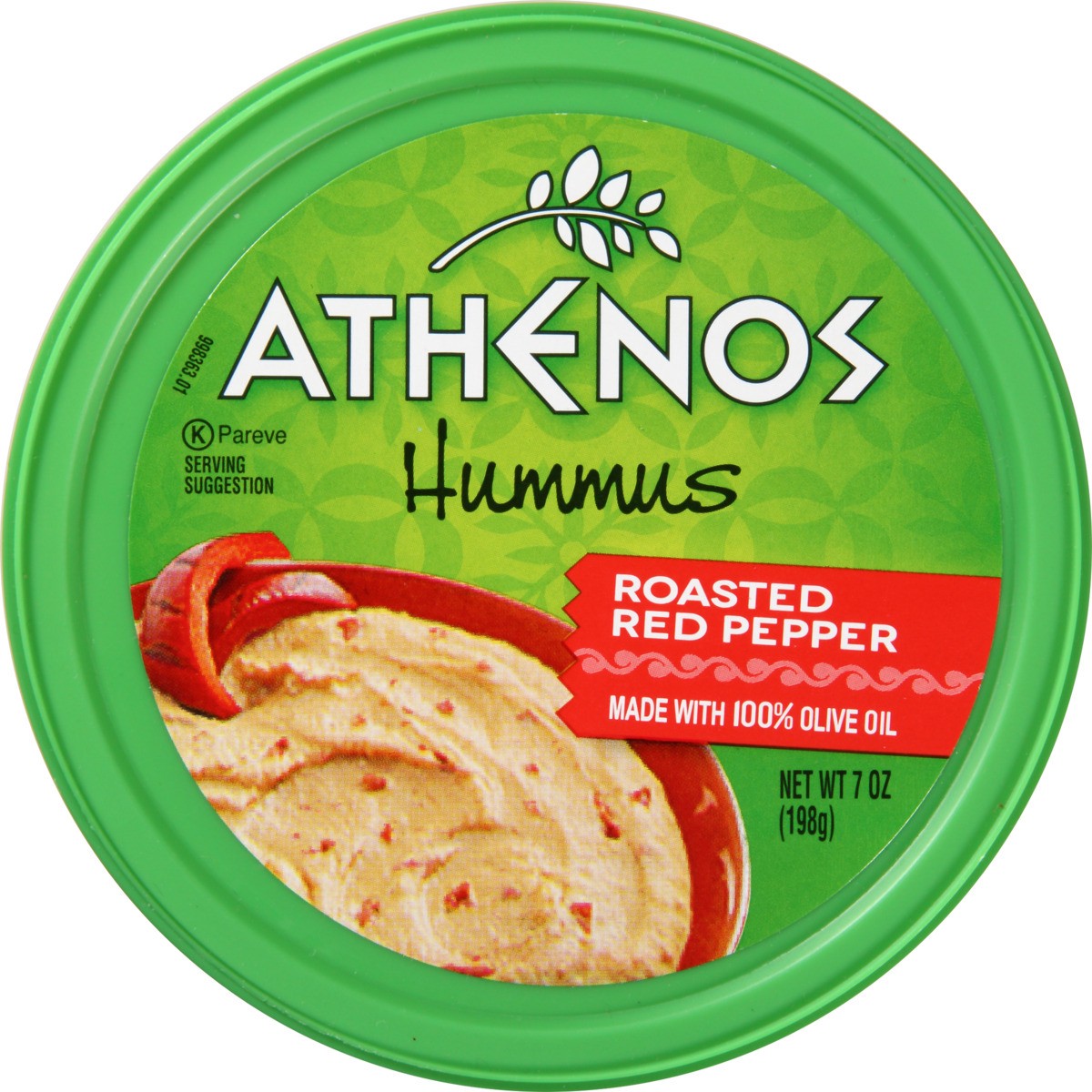 slide 6 of 9, Athenos Roasted Red Pepper Hummus, 7 oz Tub, 7 oz