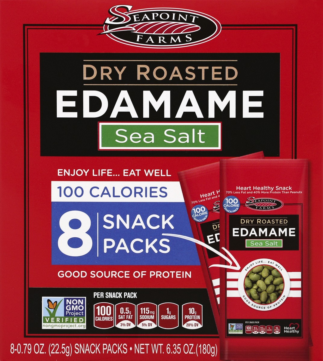 slide 3 of 4, Seapoint Farms Dry Roasted Light Salt Edamame, 8 ct