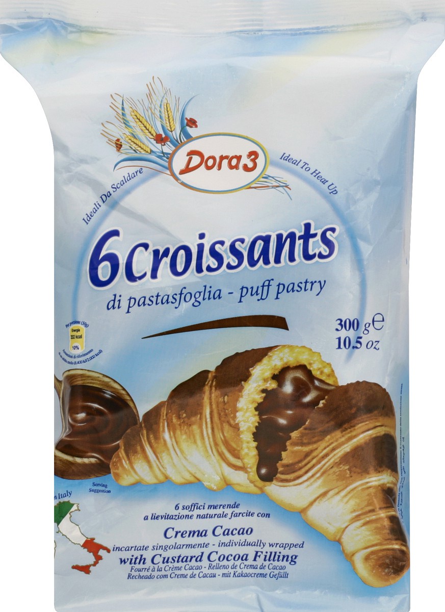 slide 2 of 5, Dora 3 Croissants With Chocolate Filling, 10.5 oz