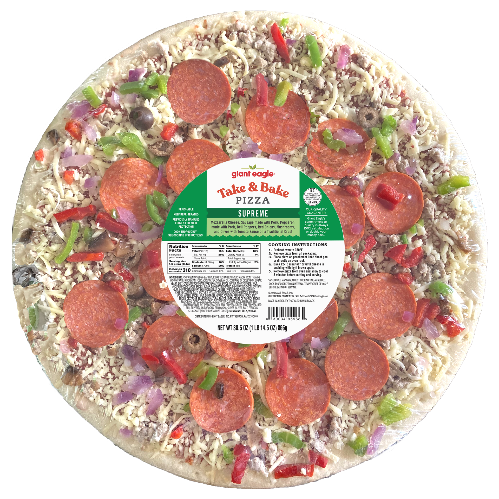 slide 1 of 1, Ge T&B Supreme Pizza, 22.9 ct