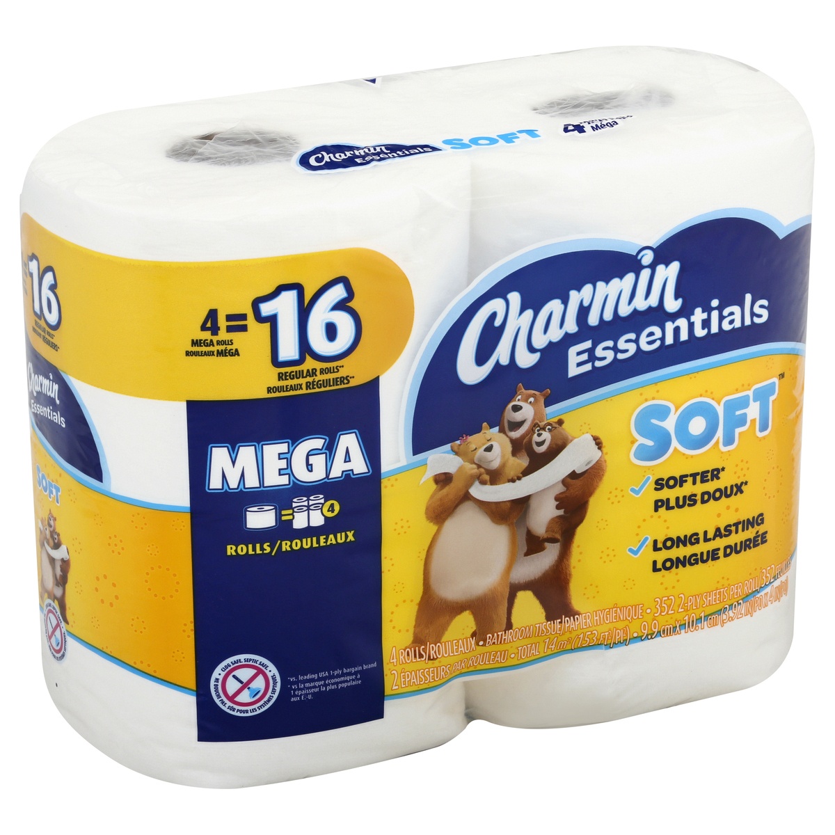 slide 1 of 1, Charmin Bathroom Tissue, 4 ct