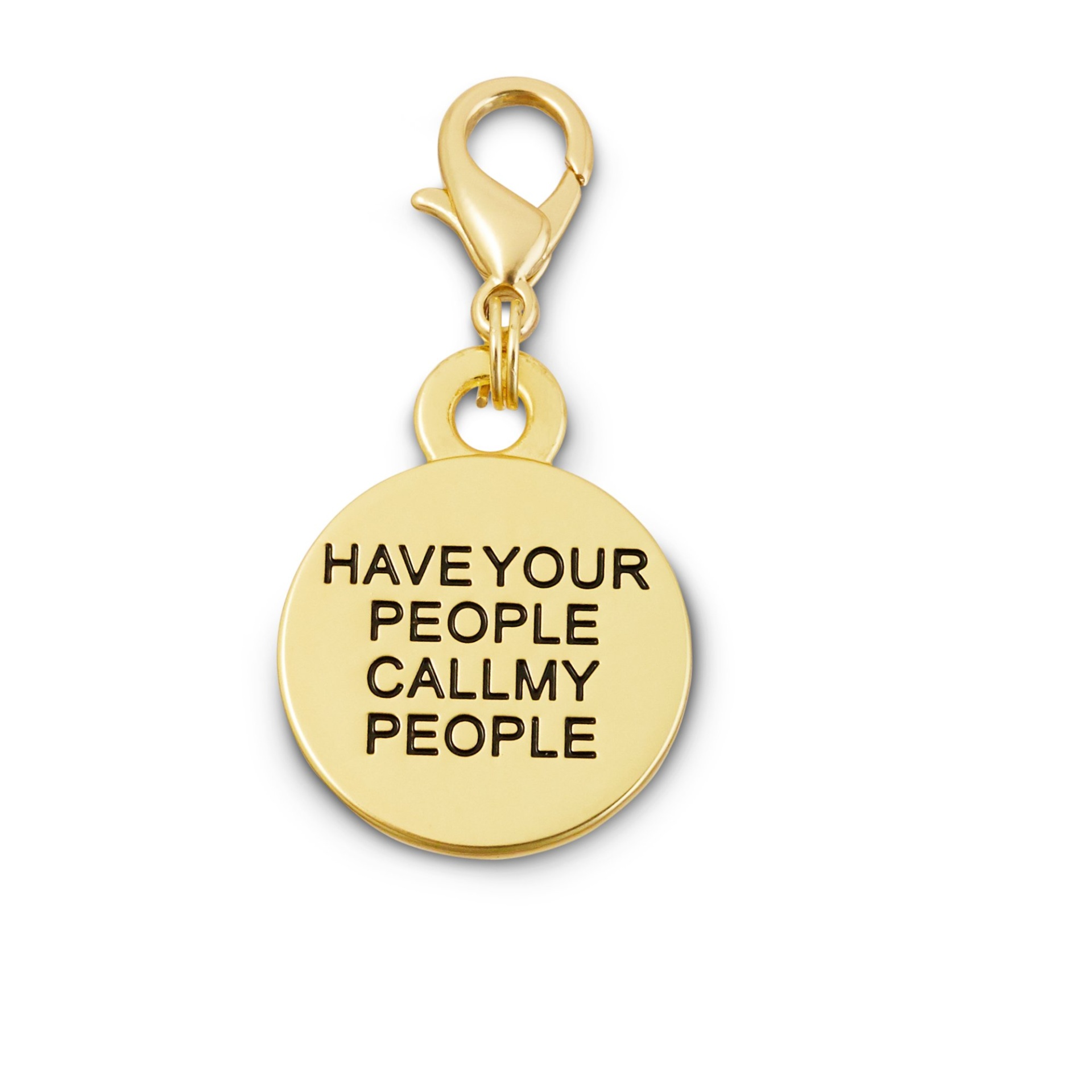slide 1 of 1, Bond & Co. Have Your People Call My People Dog Collar Charm, LG