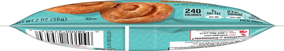 slide 5 of 8, Cinnabon Kellogg's Jumbo Snax Cinnamon Roll Cinnabon, 2 oz