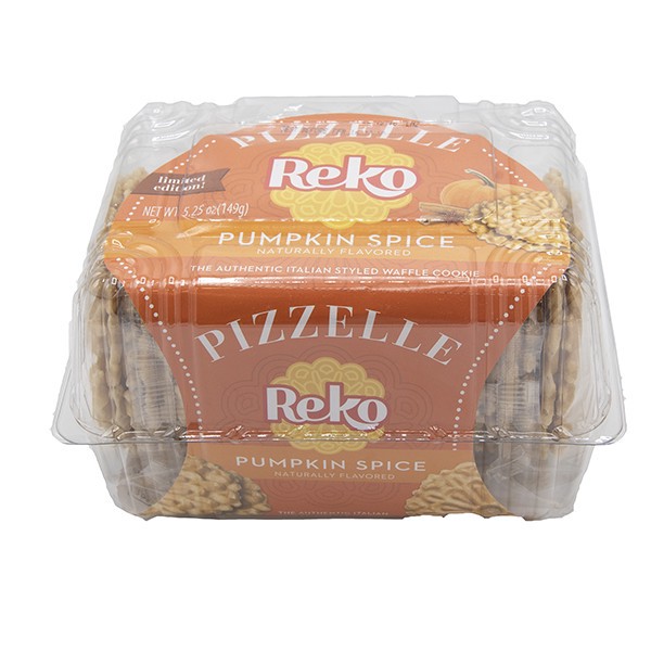 slide 1 of 4, Reko Pizzelle Cookies Italian Waffle Pumpkin Spice, 5.25 oz