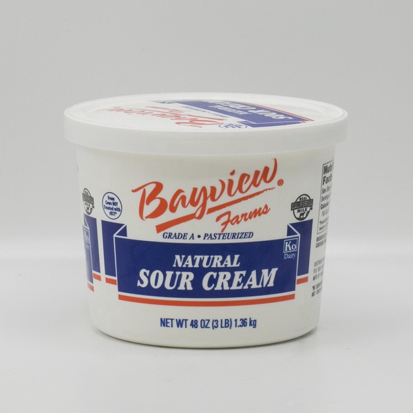 slide 1 of 1, Bayview Farms, All Natural Sour Cream, 48 oz