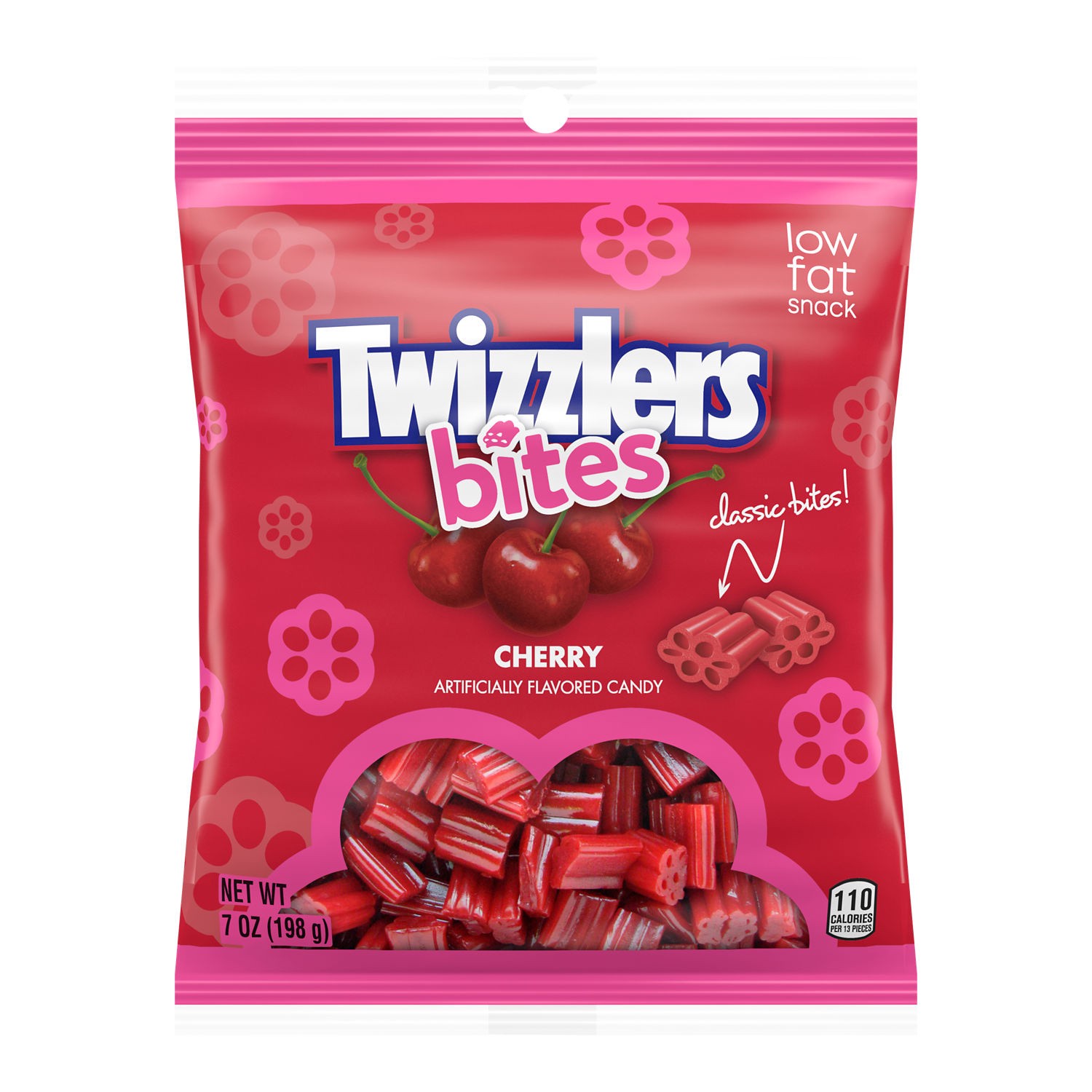 slide 1 of 6, Twizzlers Bites Cherry Flavored Licorice Style, Low Fat Candy Bag, 7 oz, 7 oz