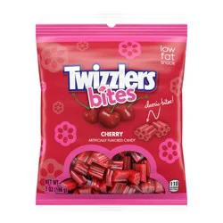 Twizzlers Bites Cherry Flavored Licorice Style, Low Fat Candy Bag, 7 oz