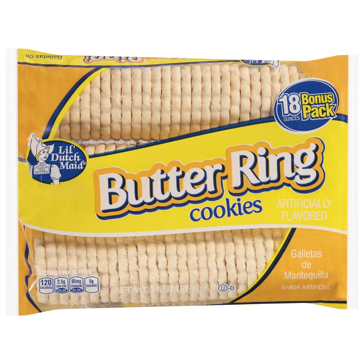 slide 2 of 9, Lil' Dutch Maid Butter Ring Cookies Bonus Pack 18 oz, 18 oz