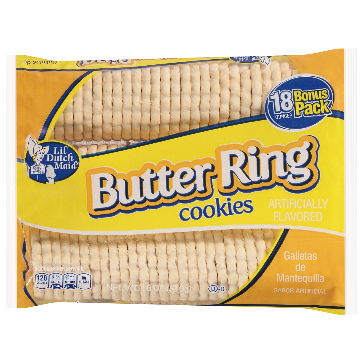 slide 3 of 9, Lil' Dutch Maid Butter Ring Cookies Bonus Pack 18 oz, 18 oz