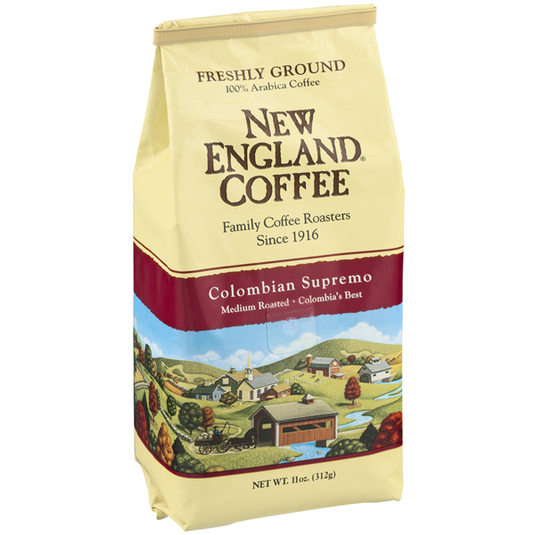 slide 1 of 1, New England Coffee Colombian Supremo Medium Roasted Freshly Ground - 11 oz, 11 oz