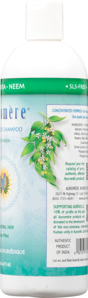 slide 12 of 13, Auromere Ayurvedic Aloe Vera - Neem Shampoo with Neem 16 fl oz, 16 fl oz