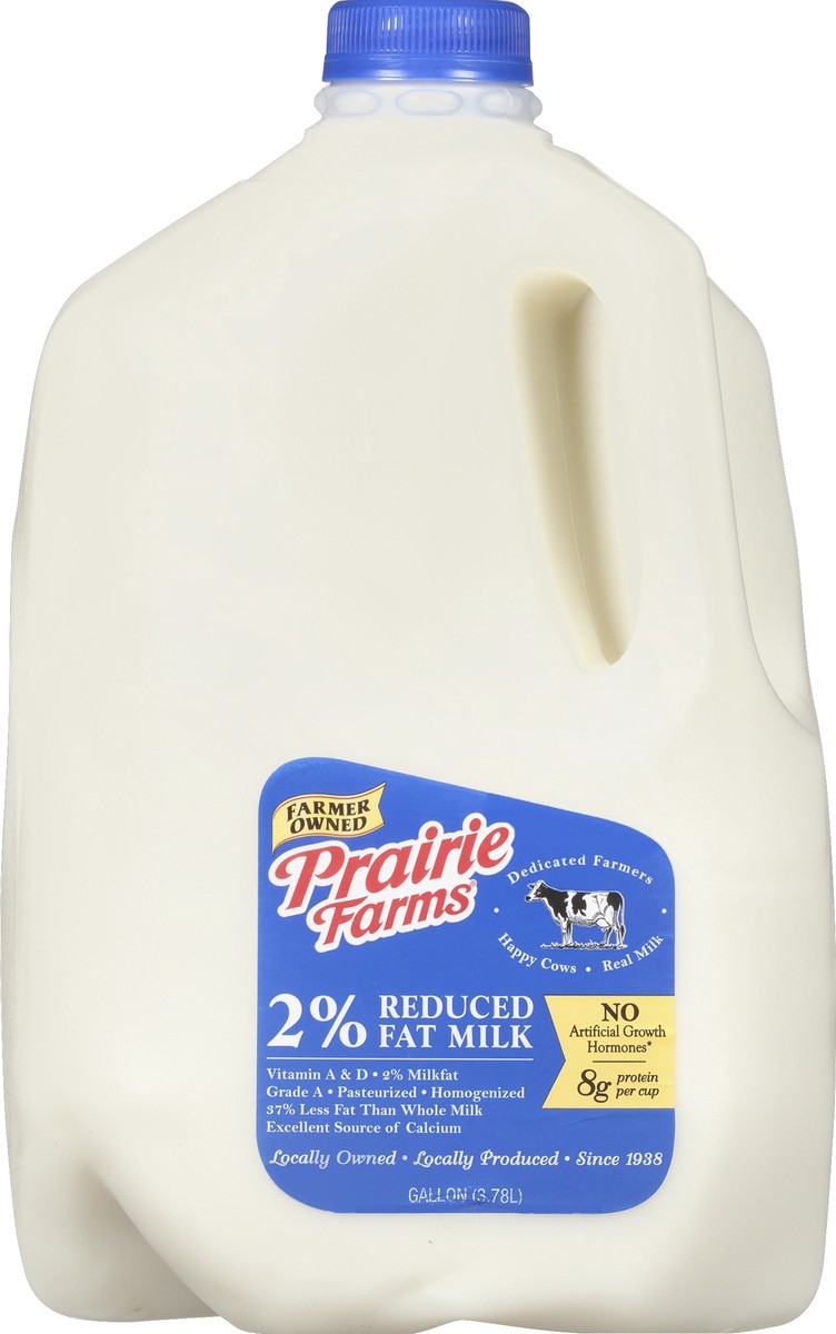 slide 1 of 10, Prairie Farms 2% Reduced Fat Milk, Gallon, 128 Fl Oz, 1 gal