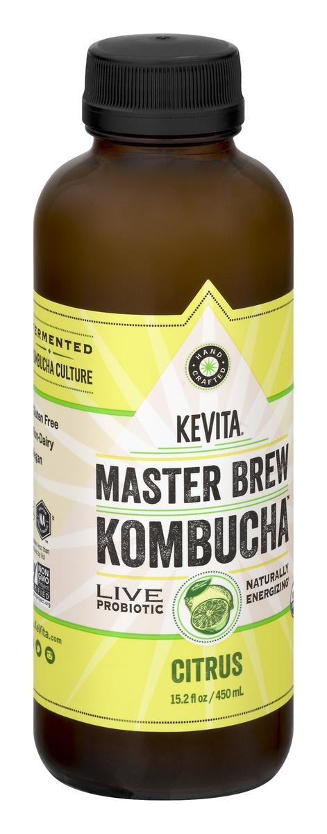 slide 2 of 7, KeVita Master Brew Organic Citrus Kombucha, 15.2 fl oz