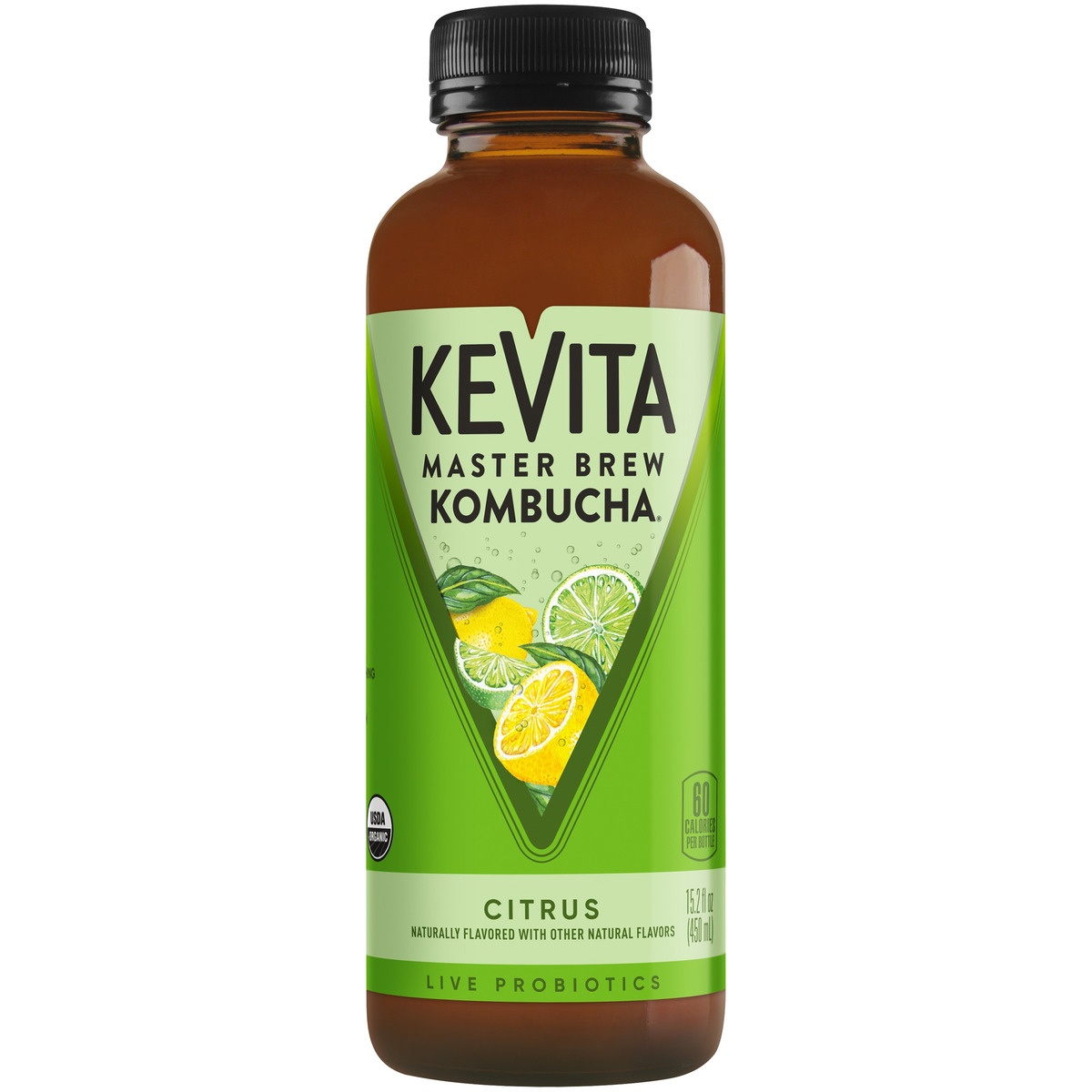 slide 6 of 7, KeVita Master Brew Organic Citrus Kombucha, 15.2 fl oz