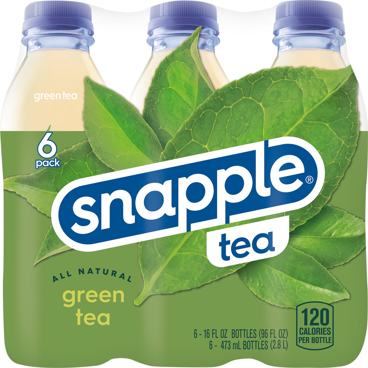 slide 5 of 7, Snapple Green Tea, 16 fl oz recycled plastic bottle, 6 pack - 6 ct, 6 ct; 16 oz