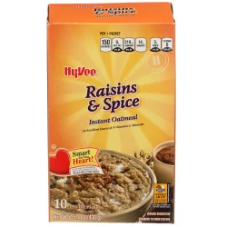 Hy-vee Raisins & Spice Instant Oatmeal