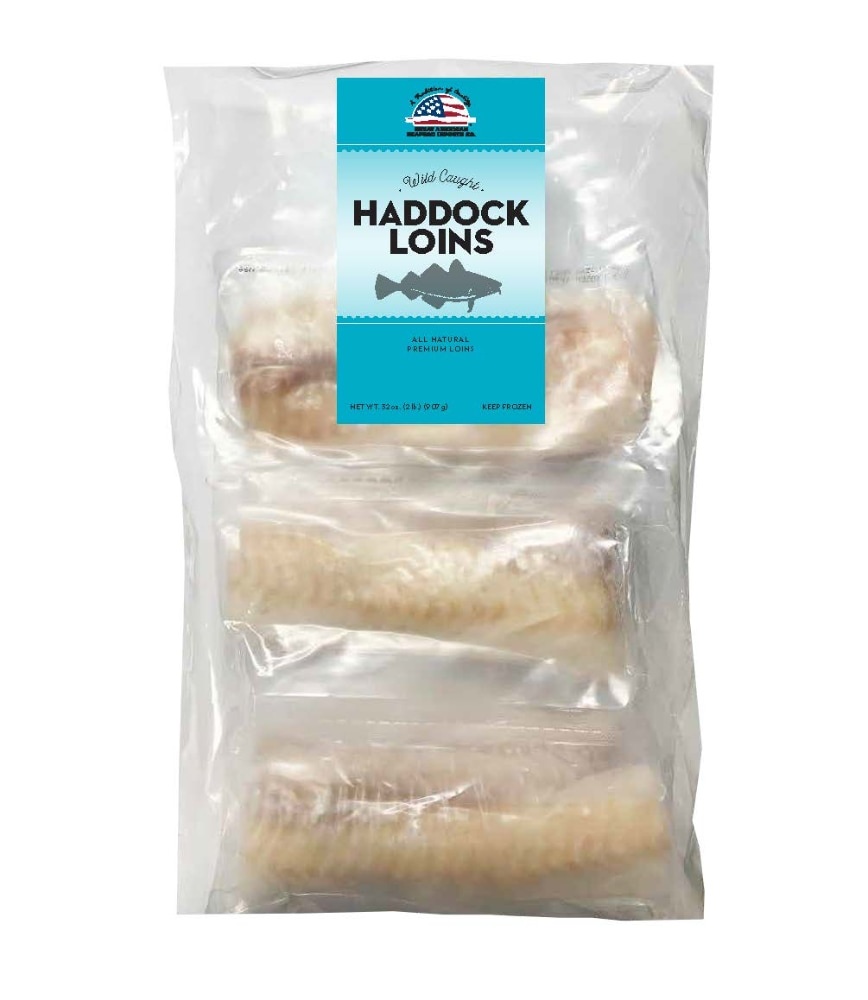 slide 1 of 1, Great American Seafood Wild Caught Haddock Loins, 32 oz