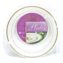 Masterpiece Ivory Plastic Plates