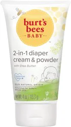 Burt's Bees Baby 2-in-1 Diaper Cream and Powder with Shea Butter, Pediatrician Tested, 99.0% Natural Origin, 4 Ounces