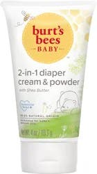 Burt's Bees Baby 2-in-1 Diaper Cream and Powder with Shea Butter, Pediatrician Tested, 99.0% Natural Origin, 4 Ounces