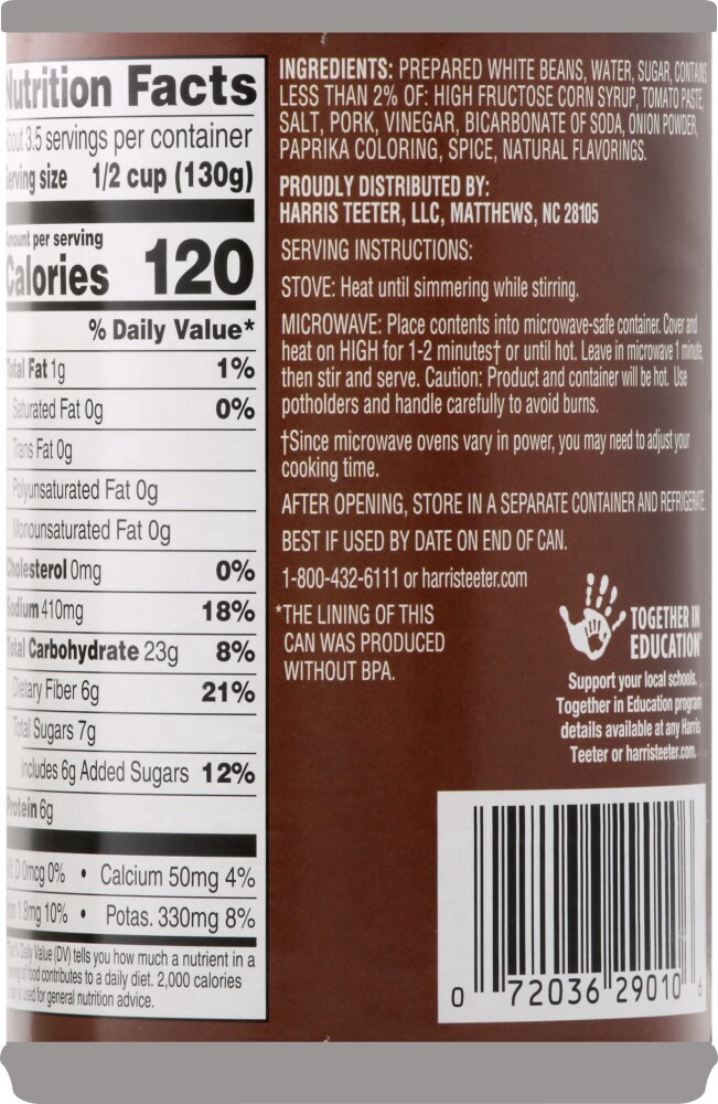slide 2 of 4, Harris Teeter™ Pork & Beans in Tomato Sauce, 16 oz