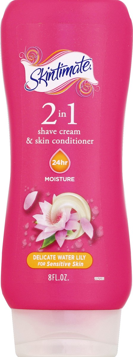 slide 5 of 6, Skintimate Delicate Water Lily 2-in-1 Shave Cream & Skin Conditioner, 8 fl oz