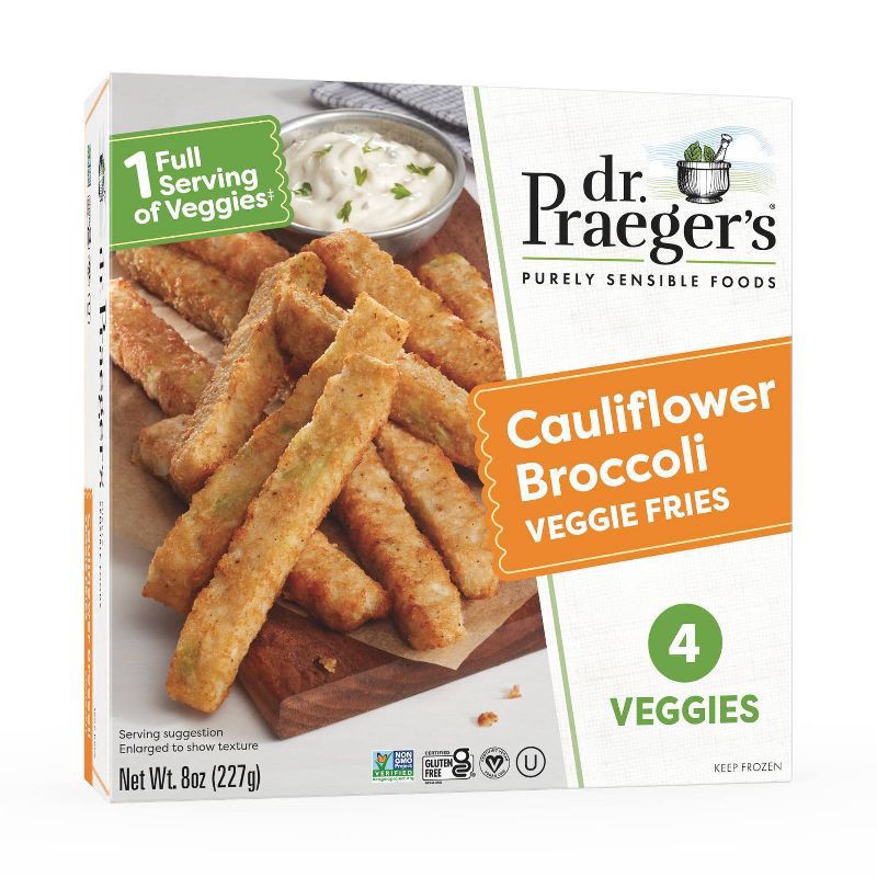 slide 1 of 5, Dr. Praeger's Cauliflower Broccoli Veggie Fries, 8 oz