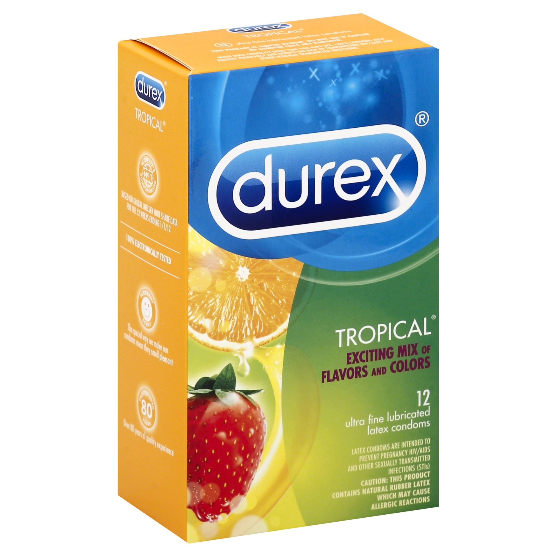 Durex Tropical Flavored Condoms 12 Ct Shipt 