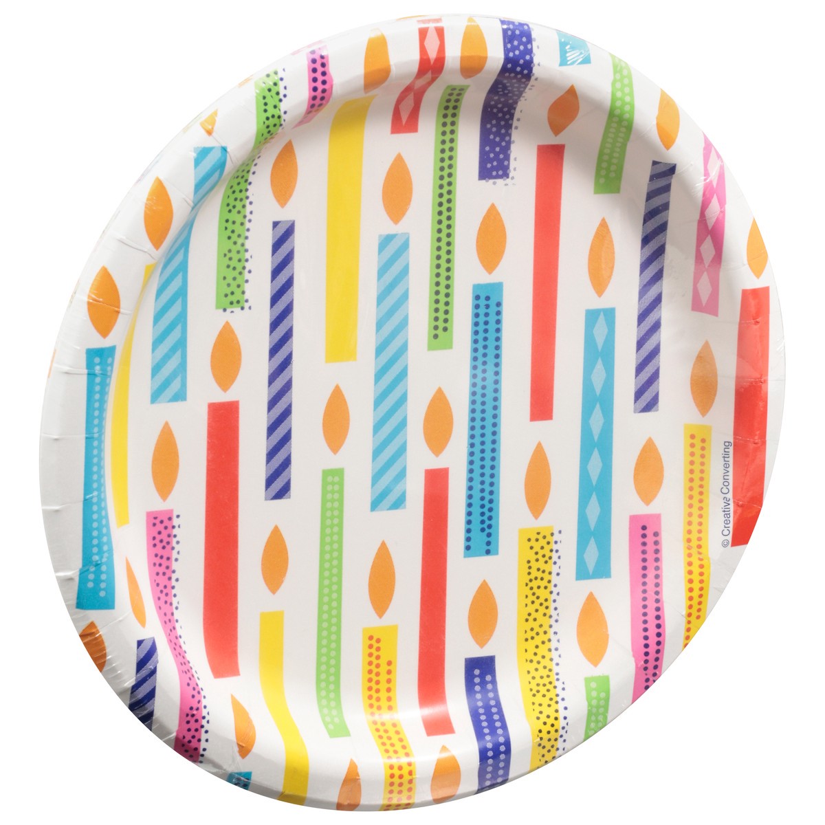 slide 6 of 9, Party Creations Bright Birthday Paper Plates 8 ea, 8 ct