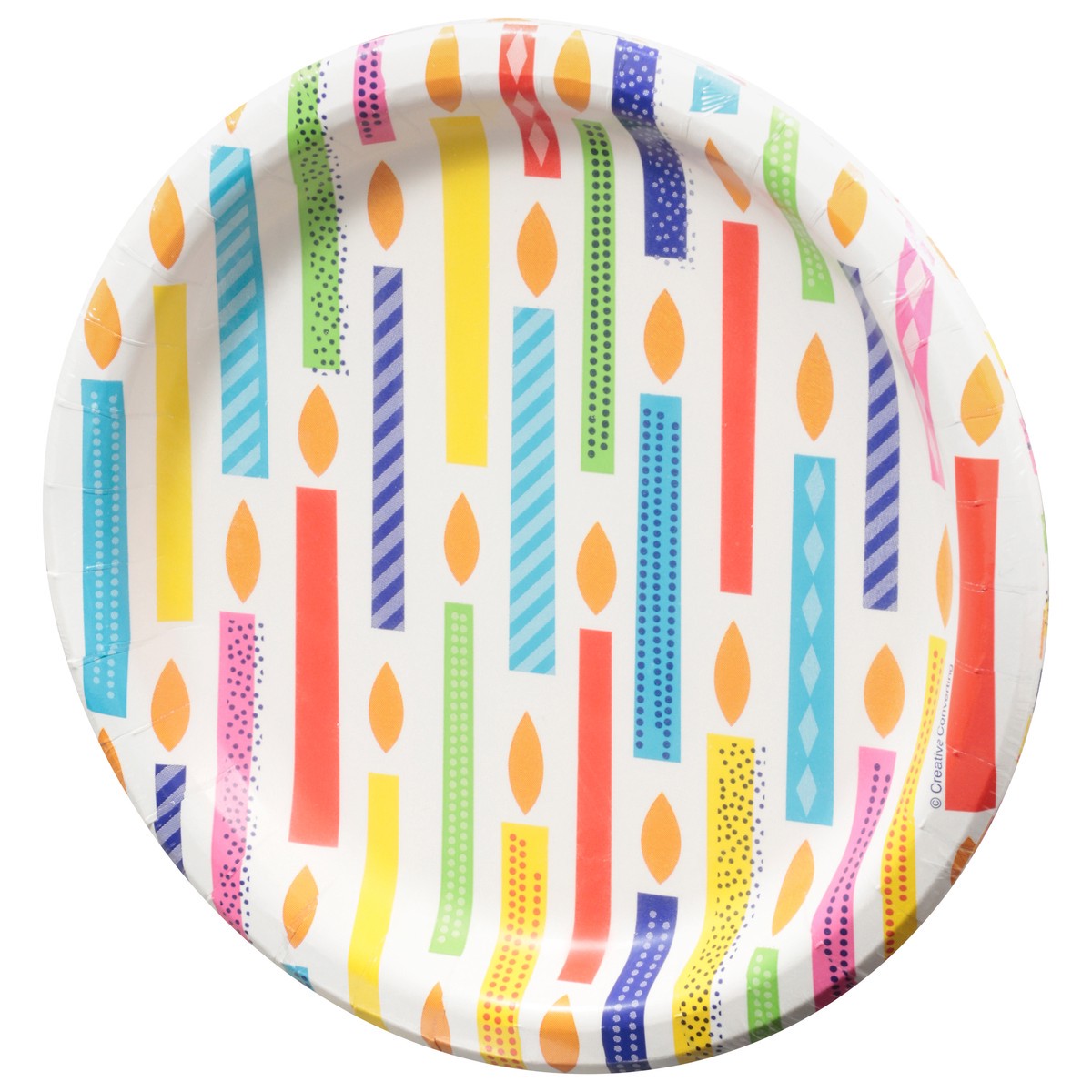 slide 5 of 9, Party Creations Bright Birthday Paper Plates 8 ea, 8 ct