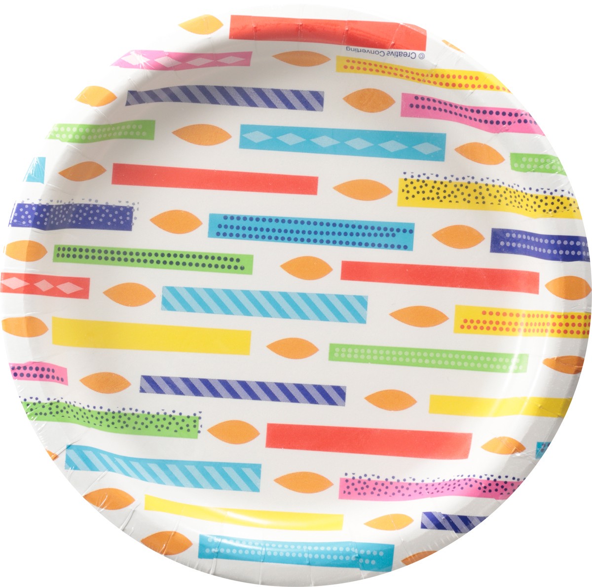 slide 9 of 9, Party Creations Bright Birthday Paper Plates 8 ea, 8 ct