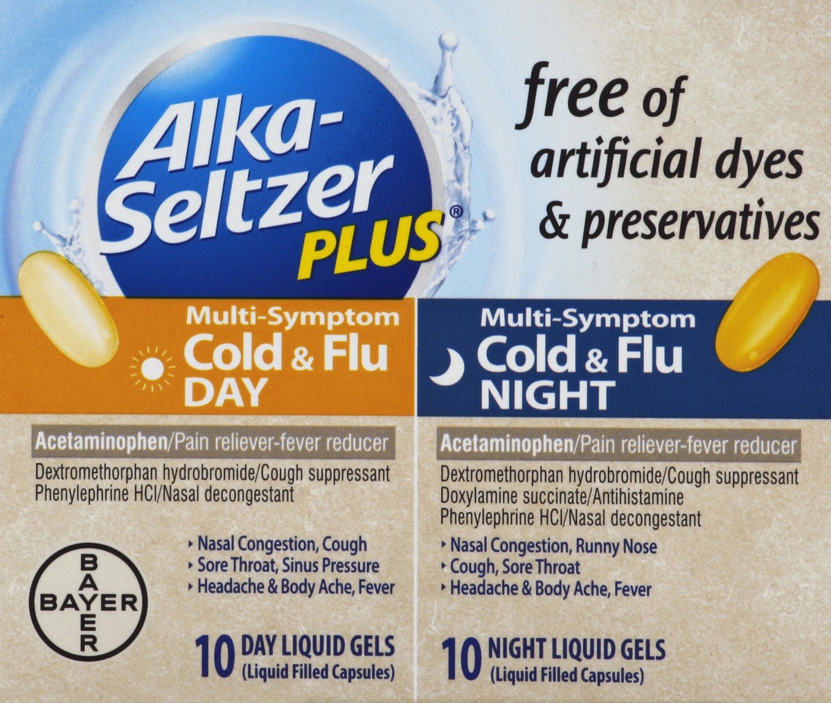 slide 1 of 6, Alka-Seltzer Cold & Flu 20 ea, 20 ct