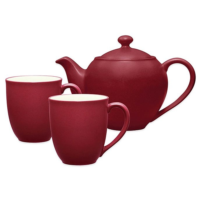 slide 1 of 1, Noritake Colorwave Tea-for-2 Set - Raspberry, 3 ct