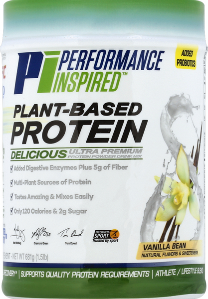 slide 1 of 1, Performance Inspired Nutrition Plant Based Protein Vanilla Bean, 1.5 lb