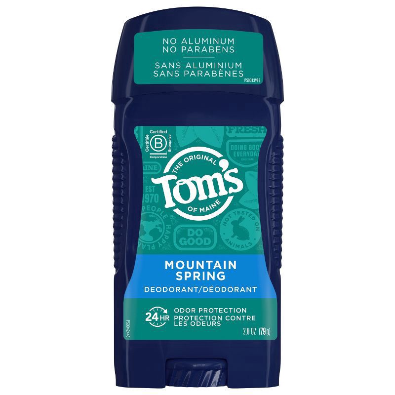 slide 1 of 1, Tom's of Maine Long-Lasting Aluminum-Free Natural Deodorant for Men, Mountain Spring, 2.8 Oz.., 2.8 oz