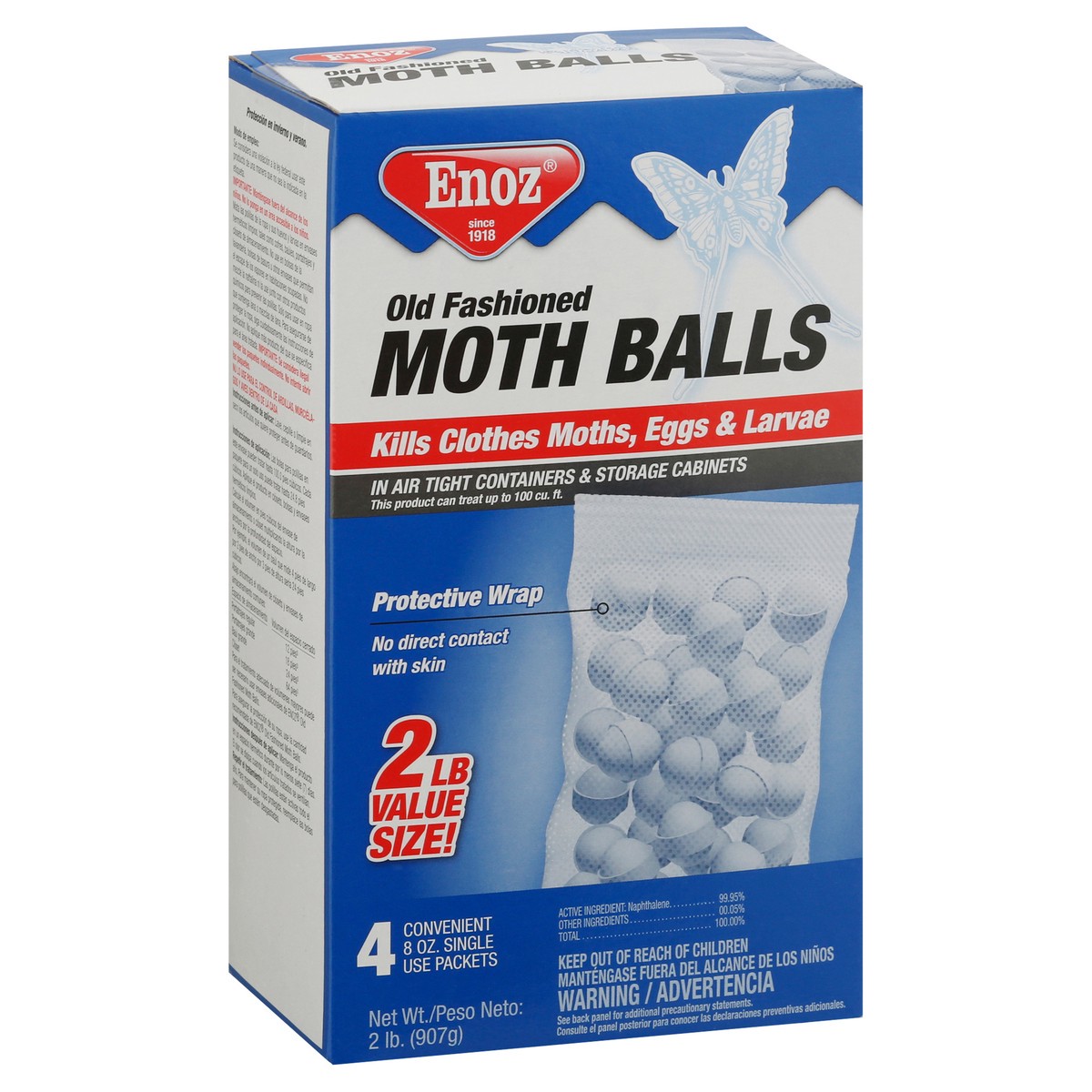 slide 2 of 9, Enoz Old Fashioned Moth Balls 4 - 8 oz Packets, 4 ct