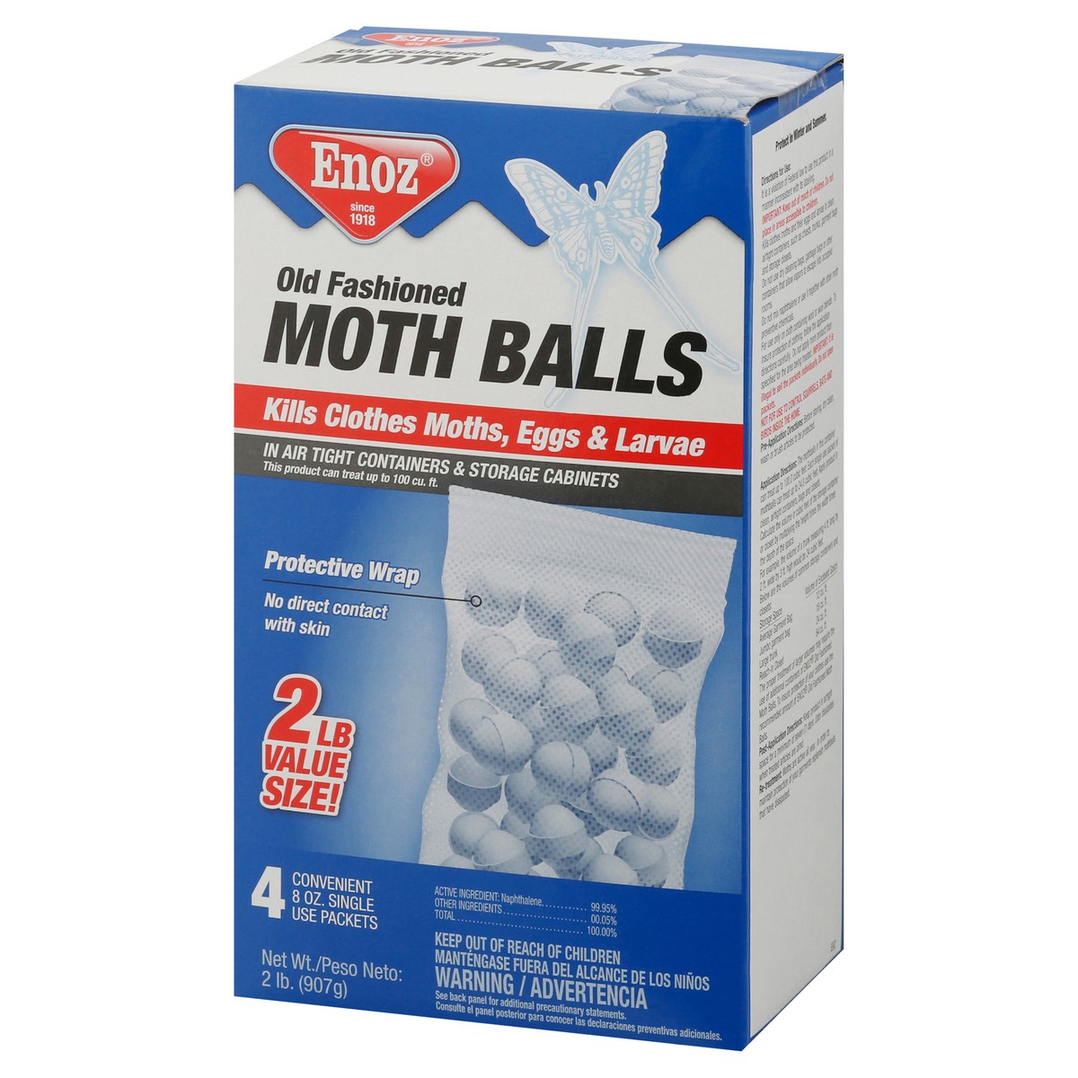 slide 3 of 9, Enoz Old Fashioned Moth Balls 4 - 8 oz Packets, 4 ct
