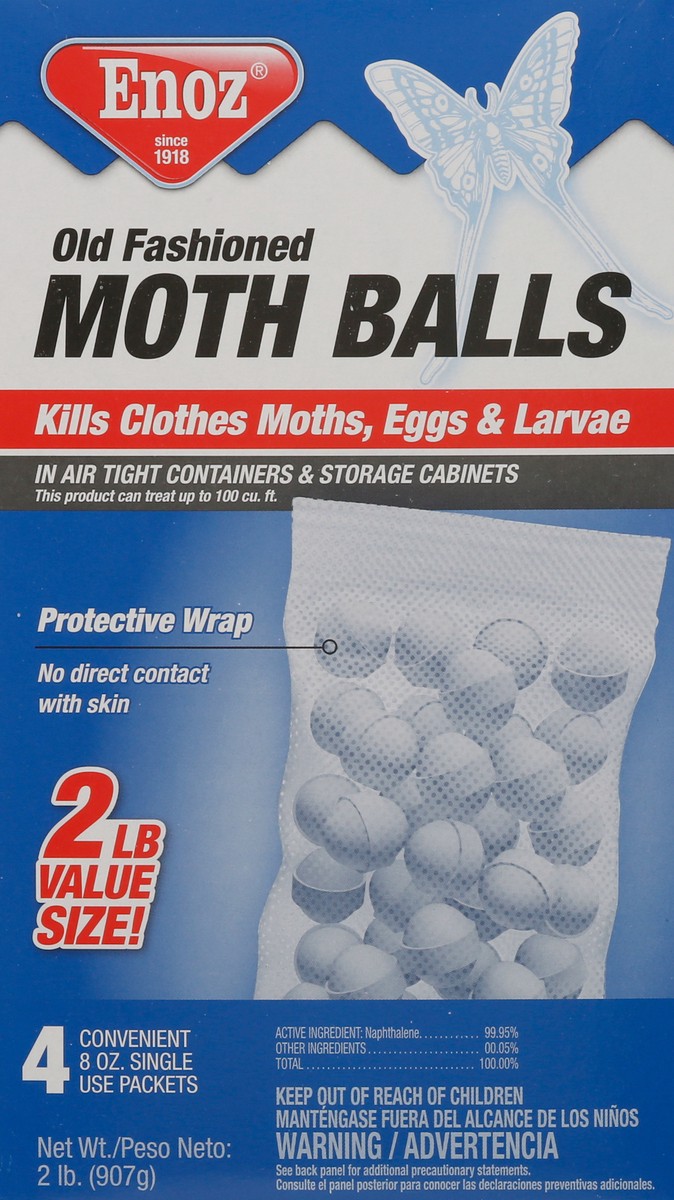 slide 6 of 9, Enoz Old Fashioned Moth Balls 4 - 8 oz Packets, 4 ct