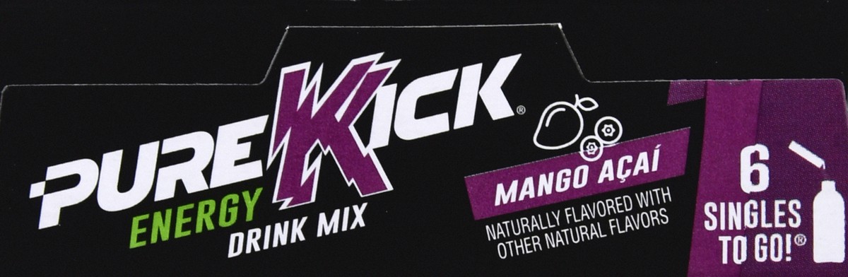 slide 4 of 10, Pure Kick 6 Pack Energy Mango Acai Drink Mix 6 ea, 6 ct