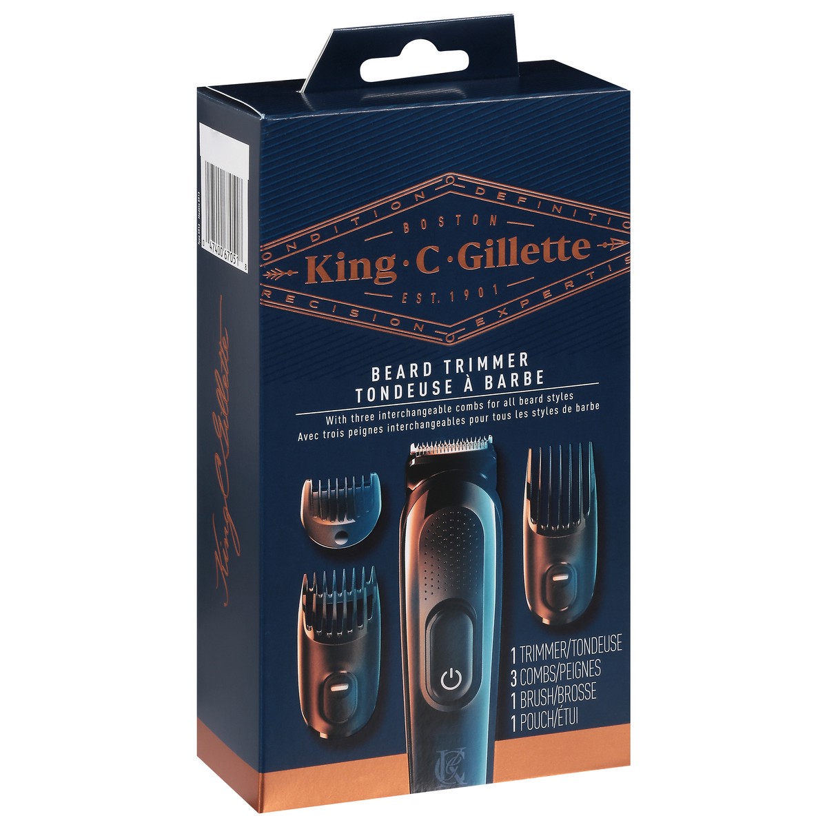 slide 7 of 9, King C Gillette King C. Gillette Beard Trimmer with with precision wheel with 40 beard length settings suitable for all beard types, 1 ct