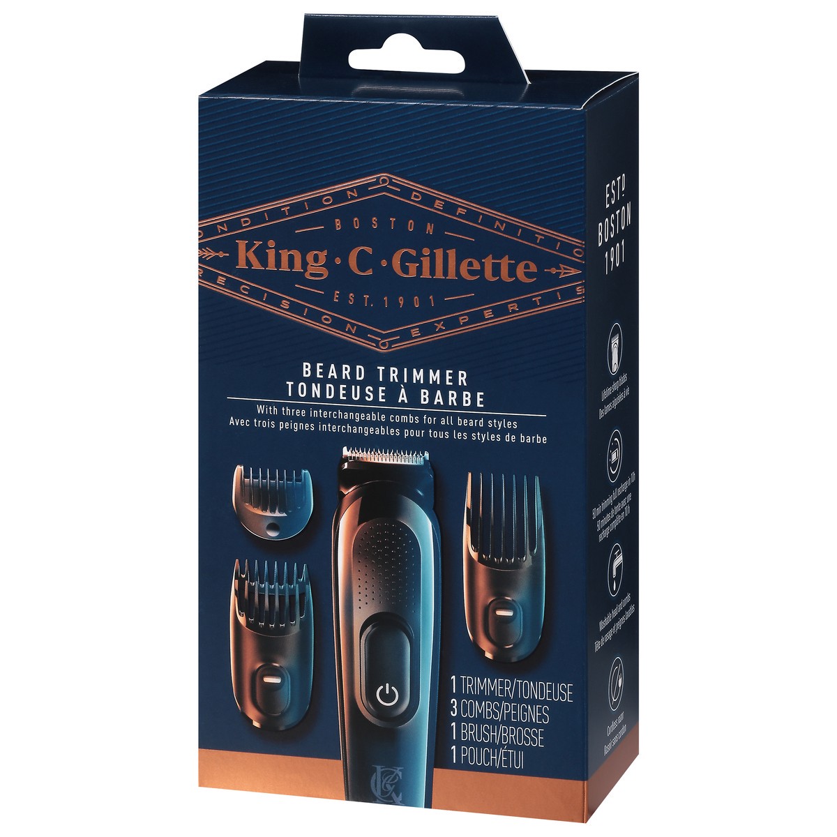 slide 9 of 9, King C Gillette King C. Gillette Beard Trimmer with with precision wheel with 40 beard length settings suitable for all beard types, 1 ct
