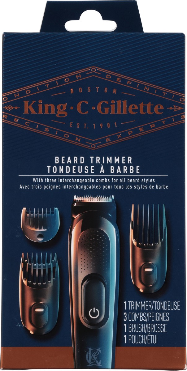 slide 8 of 9, King C Gillette King C. Gillette Beard Trimmer with with precision wheel with 40 beard length settings suitable for all beard types, 1 ct