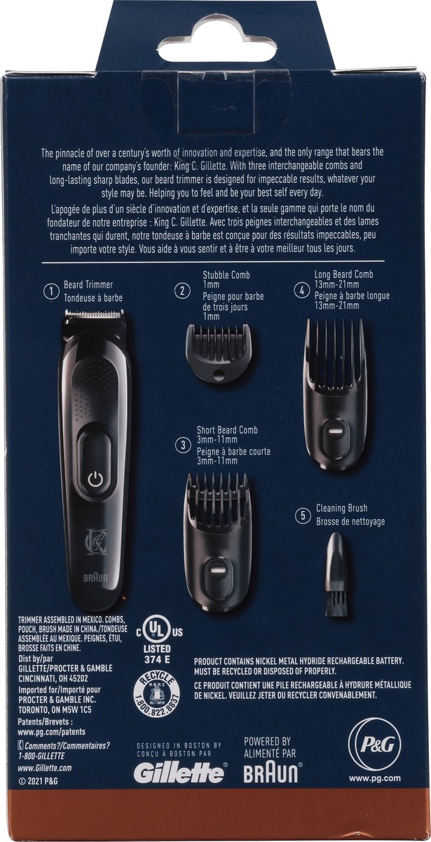 slide 6 of 9, King C Gillette King C. Gillette Beard Trimmer with with precision wheel with 40 beard length settings suitable for all beard types, 1 ct