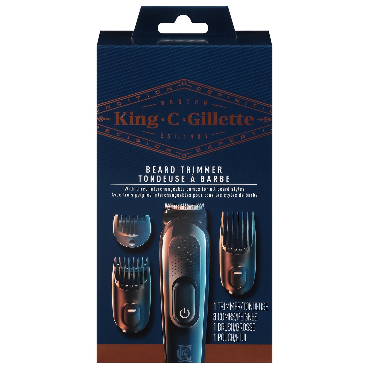 slide 2 of 9, King C Gillette King C. Gillette Beard Trimmer with with precision wheel with 40 beard length settings suitable for all beard types, 1 ct