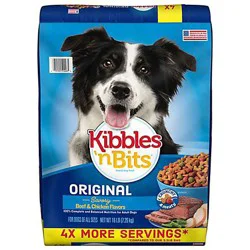 Kibbles N Bits Dog Food Original Savory Beef & Chicken Flavor For All Dogs Bag - 16 Lb