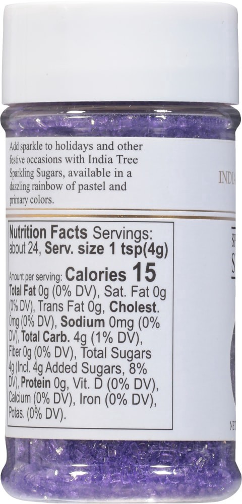 slide 3 of 4, India Tree Ultra Violet Sparkling Sugar, 3.5 oz