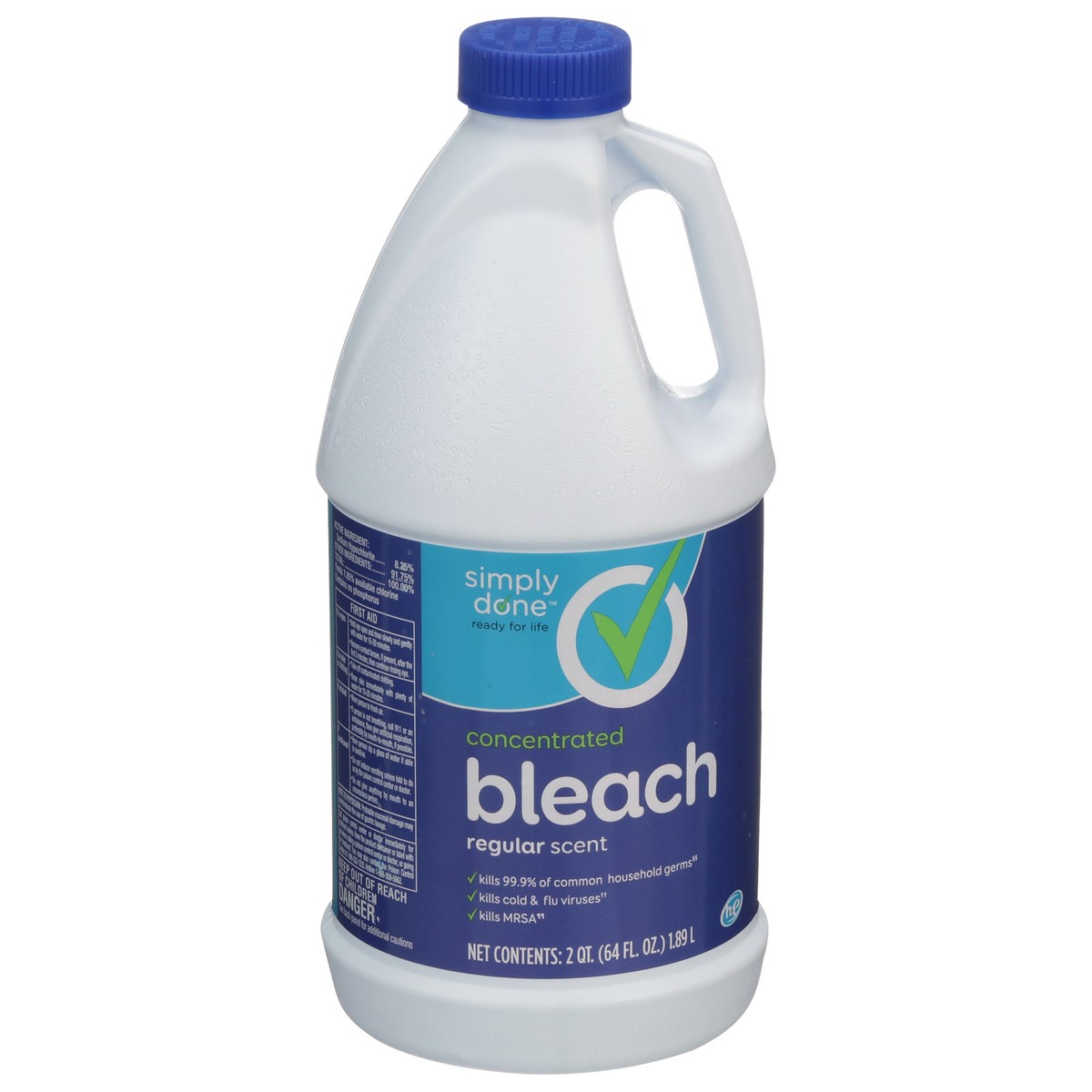 slide 4 of 10, Simply Done Concentrated Bleach, Regular, 2 qt