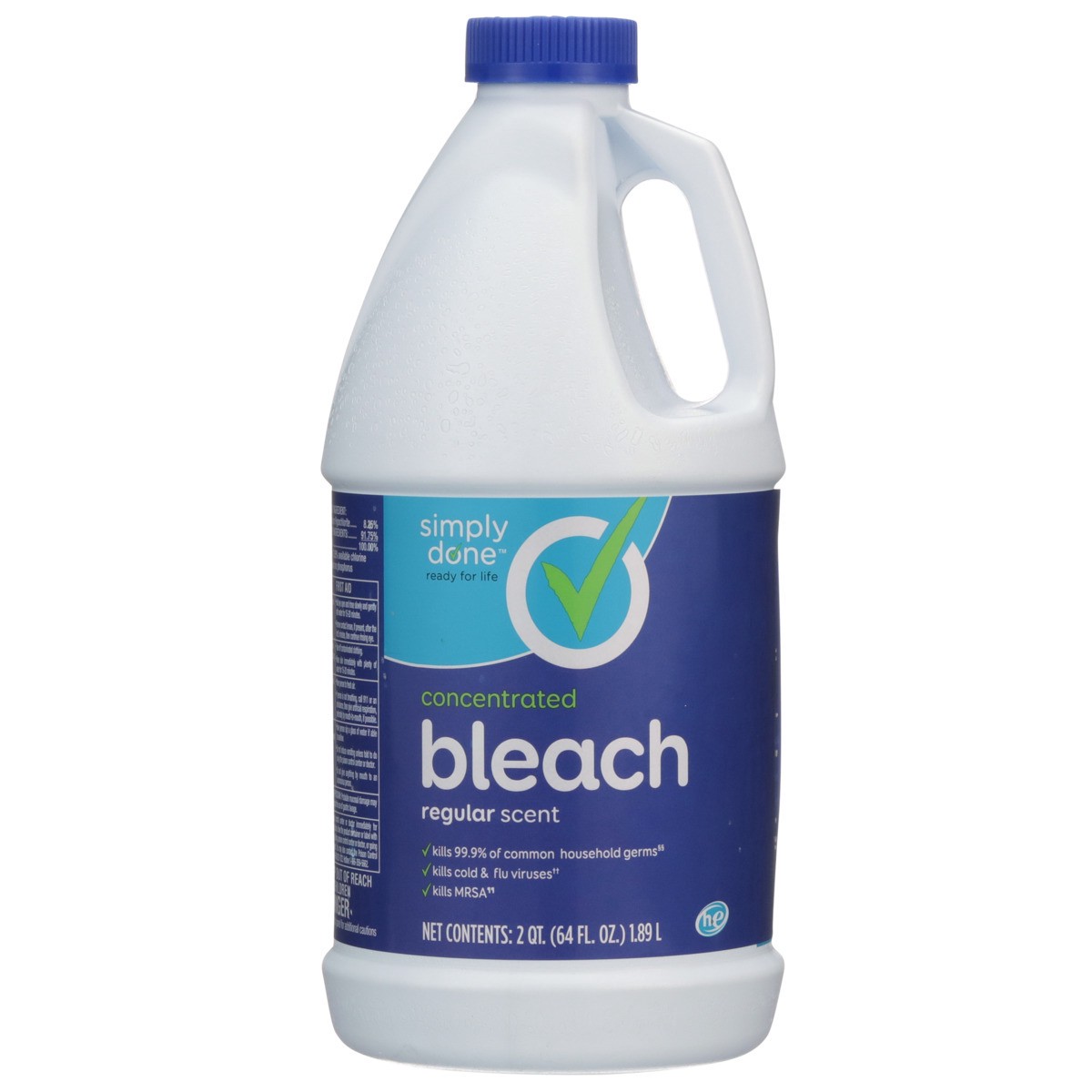 slide 3 of 10, Simply Done Concentrated Bleach, Regular, 2 qt