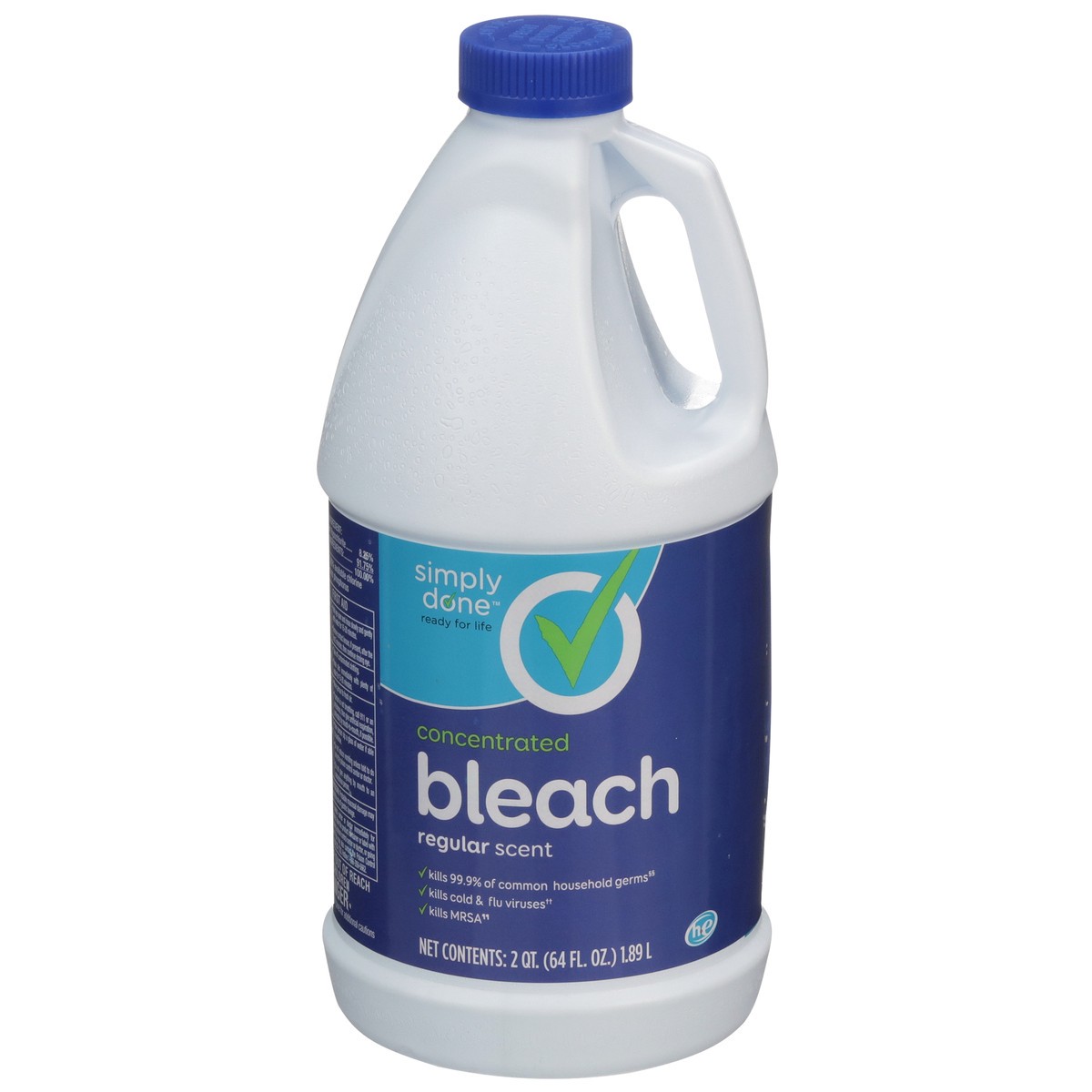 slide 1 of 10, Simply Done Concentrated Bleach, Regular, 2 qt